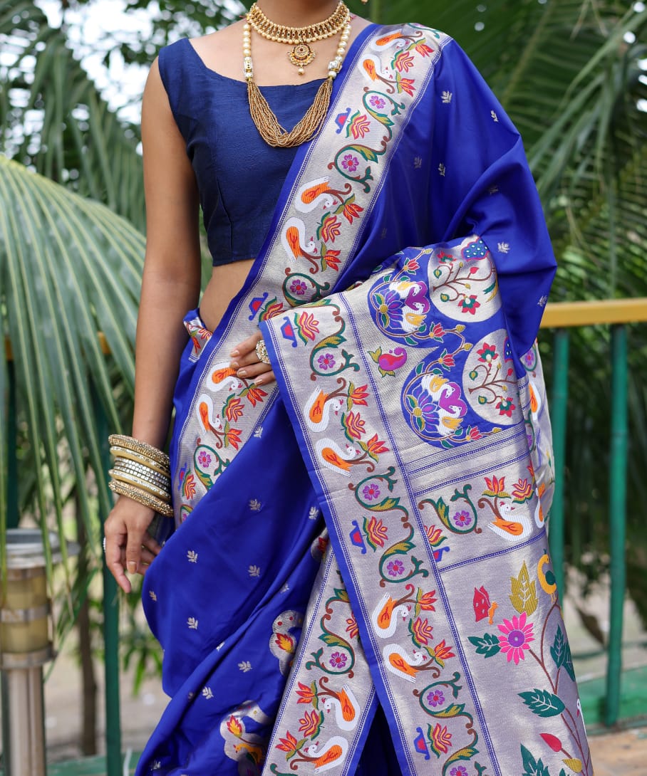 Pure Soft Designer Beautiful Gitanjali Paithani Silk Saree