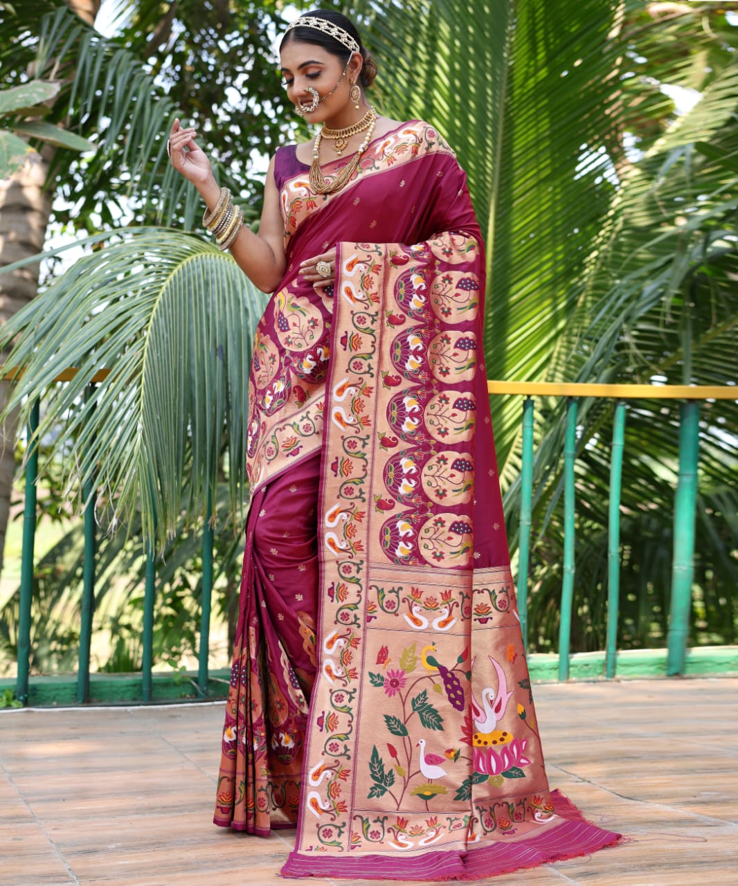 Pure Soft Designer Beautiful Gitanjali Paithani Silk Saree