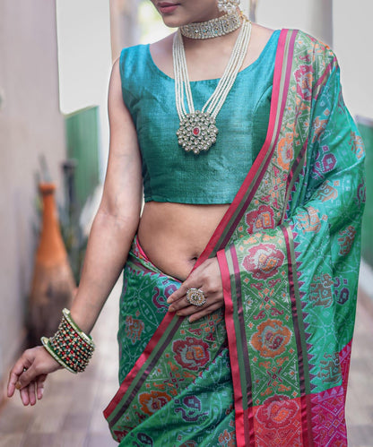 Beautiful Designer Pure Soft Rutuja Meenakari Patola Silk Saree