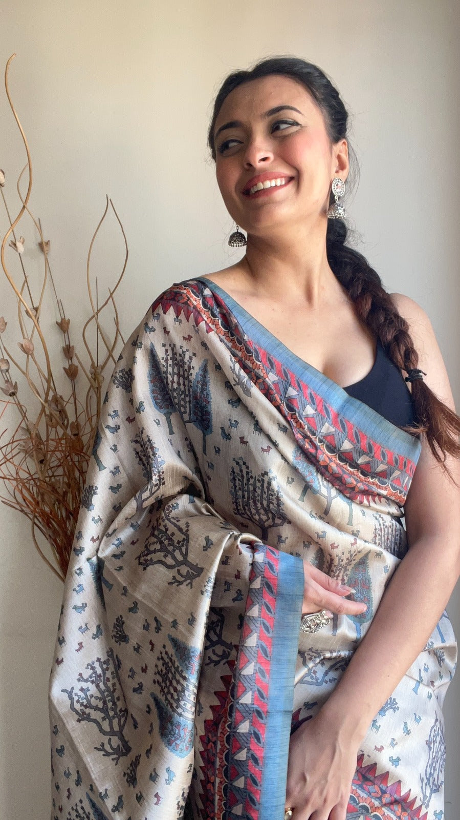 Beautiful Designer Prerna Pure Soft Silk Saree With kantha Thread Work