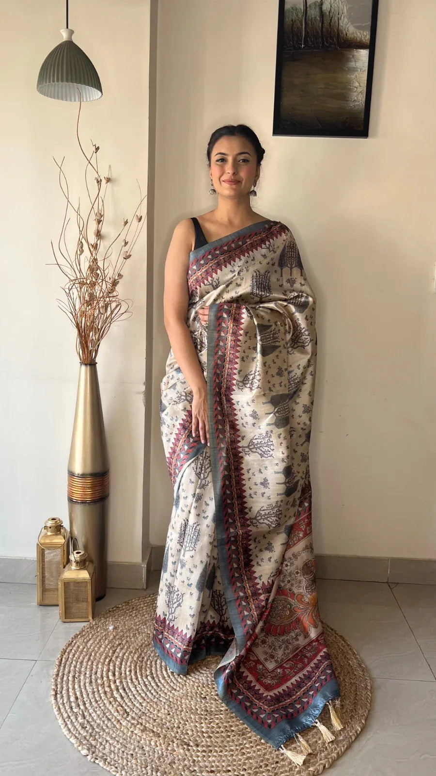 Beautiful Designer Prerna Pure Soft Silk Saree With kantha Thread Work