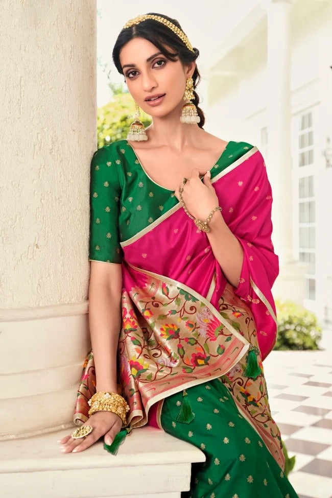 Beautiful Soft Banarasi Silk Half Saree & Lehenga