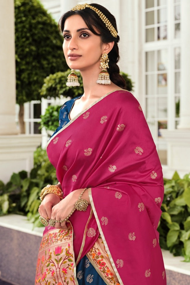 Beautiful Soft Banarasi Silk Half Saree & Lehenga