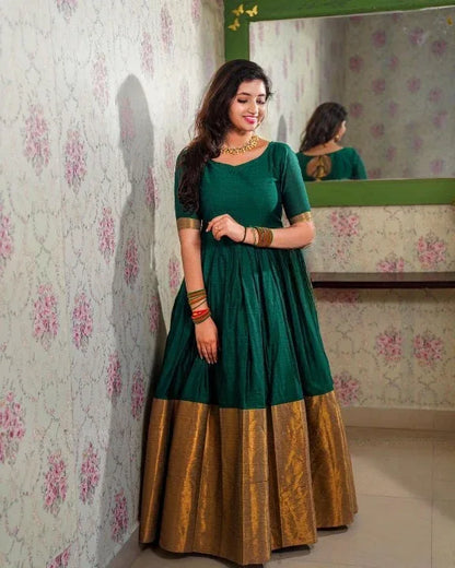 Beautiful Soft Banarasi Silk Half Saree &amp; Lehenga