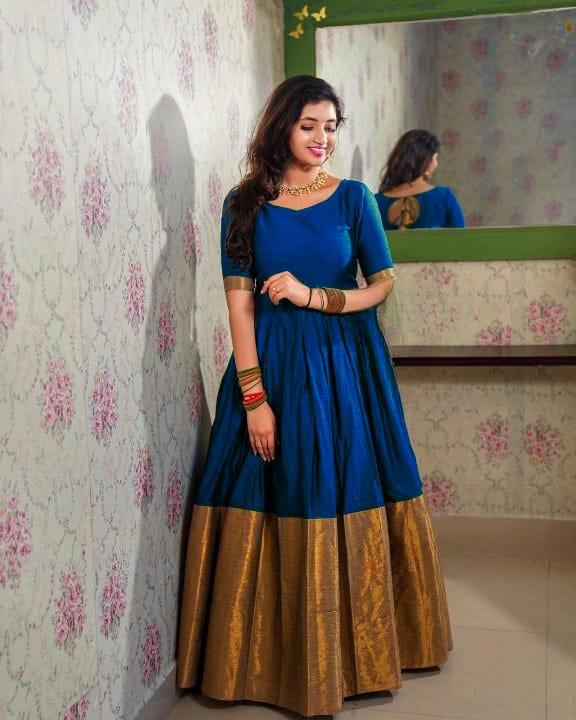 Beautiful Soft Banarasi Silk Half Saree &amp; Lehenga