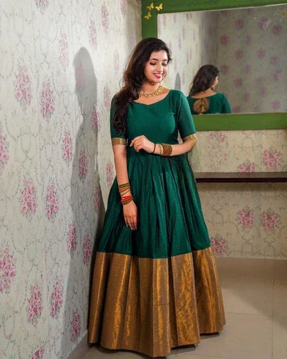 Beautiful Soft Banarasi Silk Half Saree &amp; Lehenga
