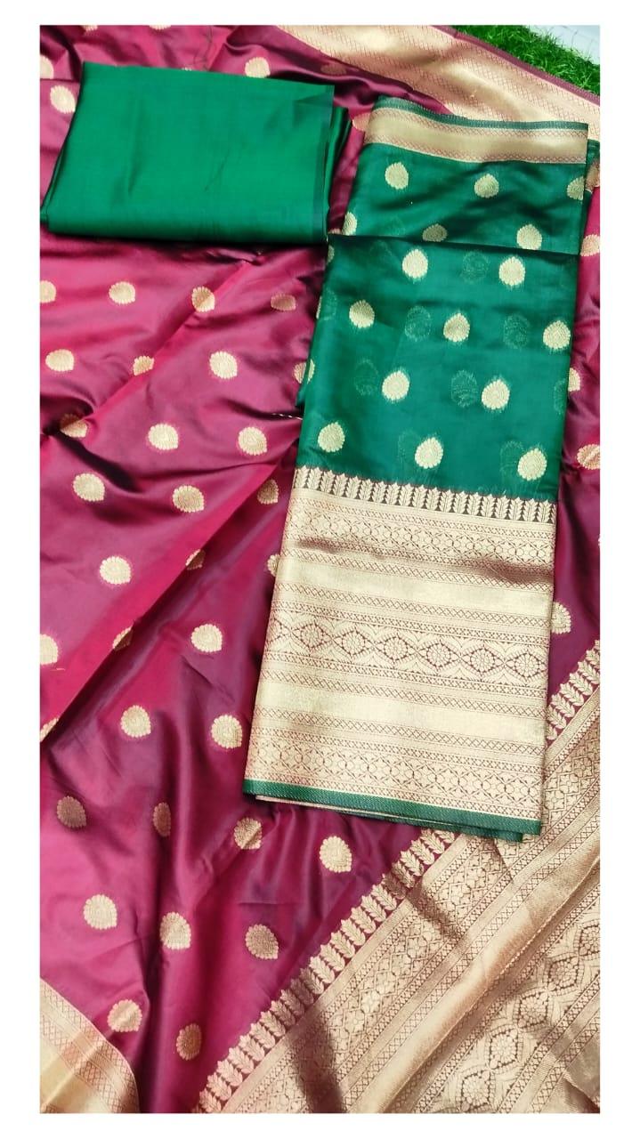 Beautiful Pure Silk Zari Half Saree &amp; Lehenga Set