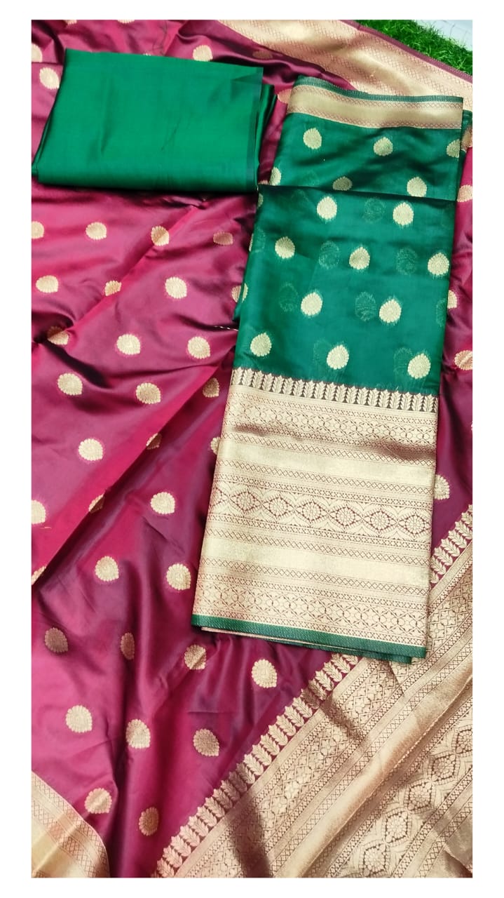 Beautiful Pure Silk Zari Half Saree & Lehenga Set