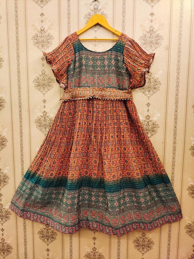 Kid's Beautiful Designer Gwon Frock & Lehenga Blouse Combo