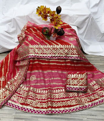 Beautiful Rajasthani Traditional Bandhej Kota Doriya Lehenga Choli