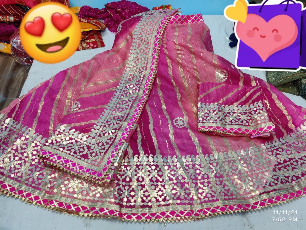 Beautiful Rajasthani Traditional Bandhej Kota Doriya Lehenga Choli