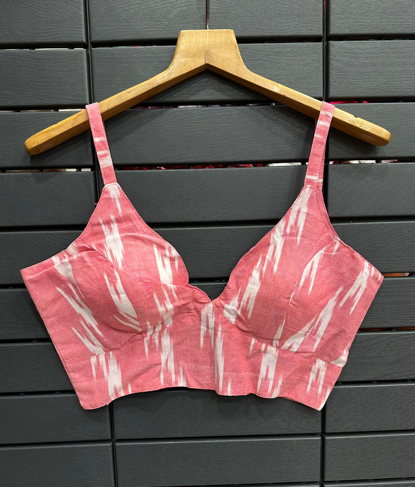 Designer Sabyasachi Alia Cut Boutique Pattern Pure Ikkat Cotton  Blouse