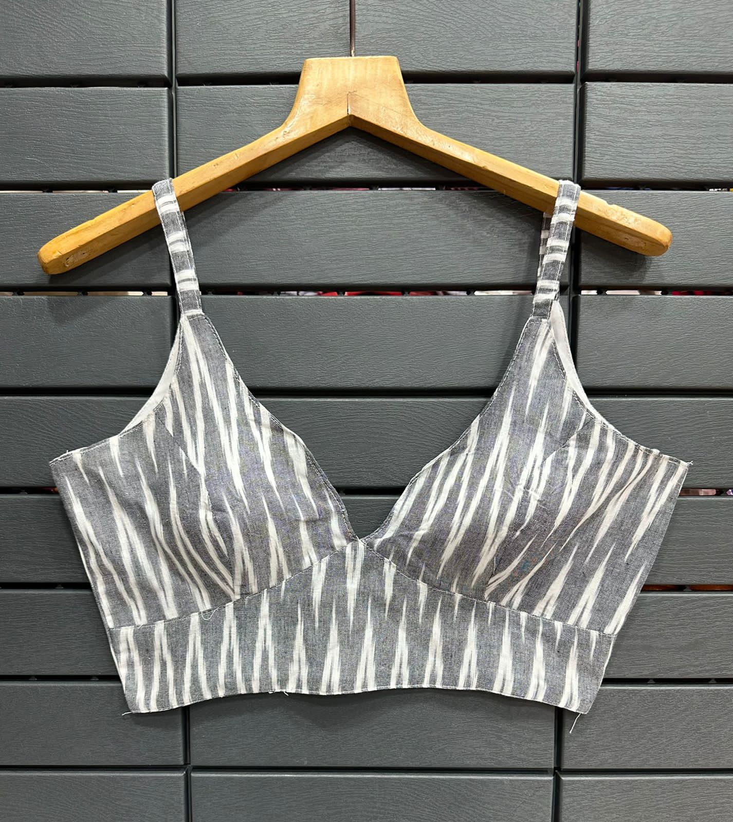 Designer Sabyasachi Alia Cut Boutique Pattern Pure Ikkat Cotton  Blouse