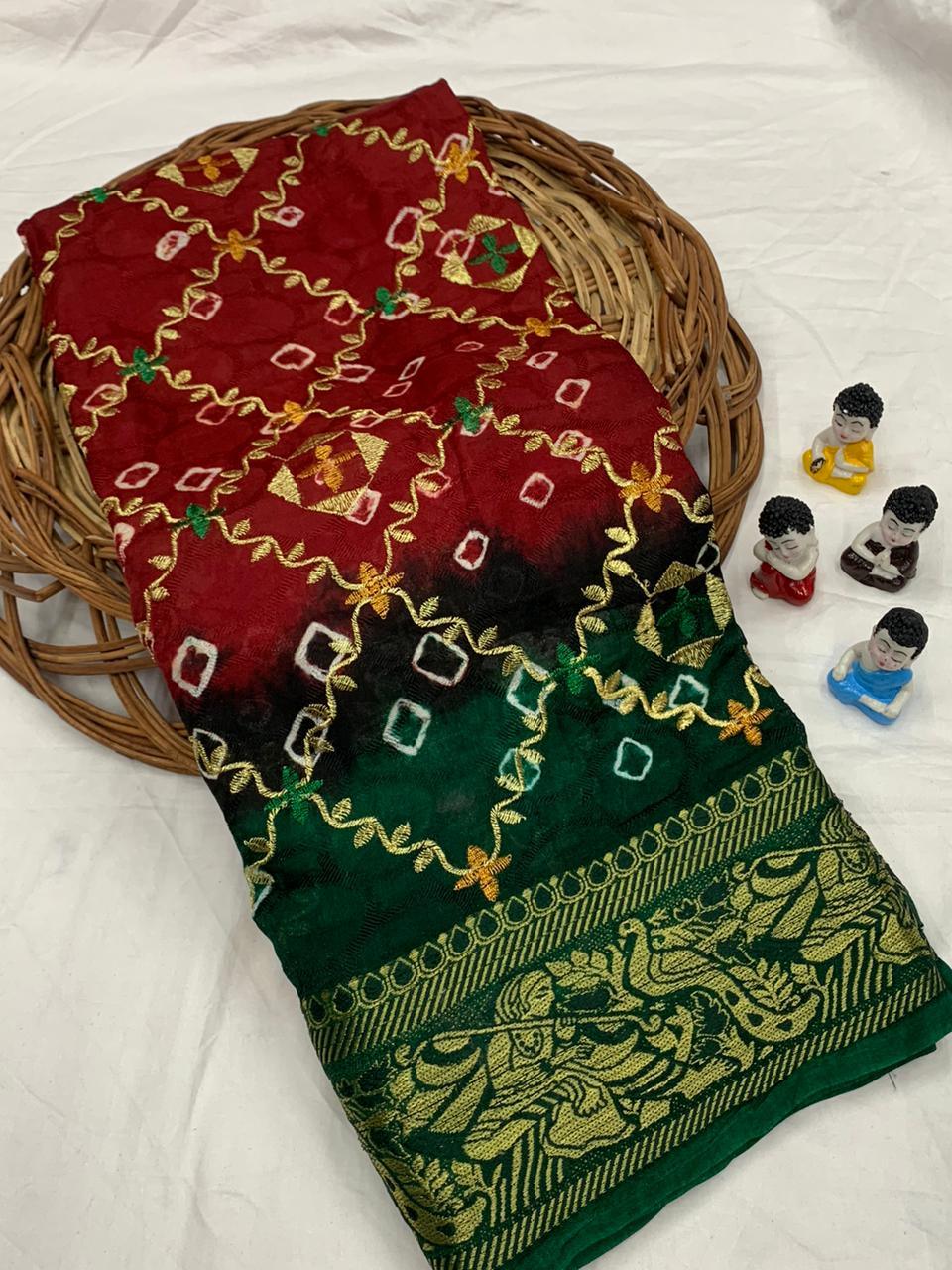 Beautiful Designer Boutique Ghantdi Work Saree