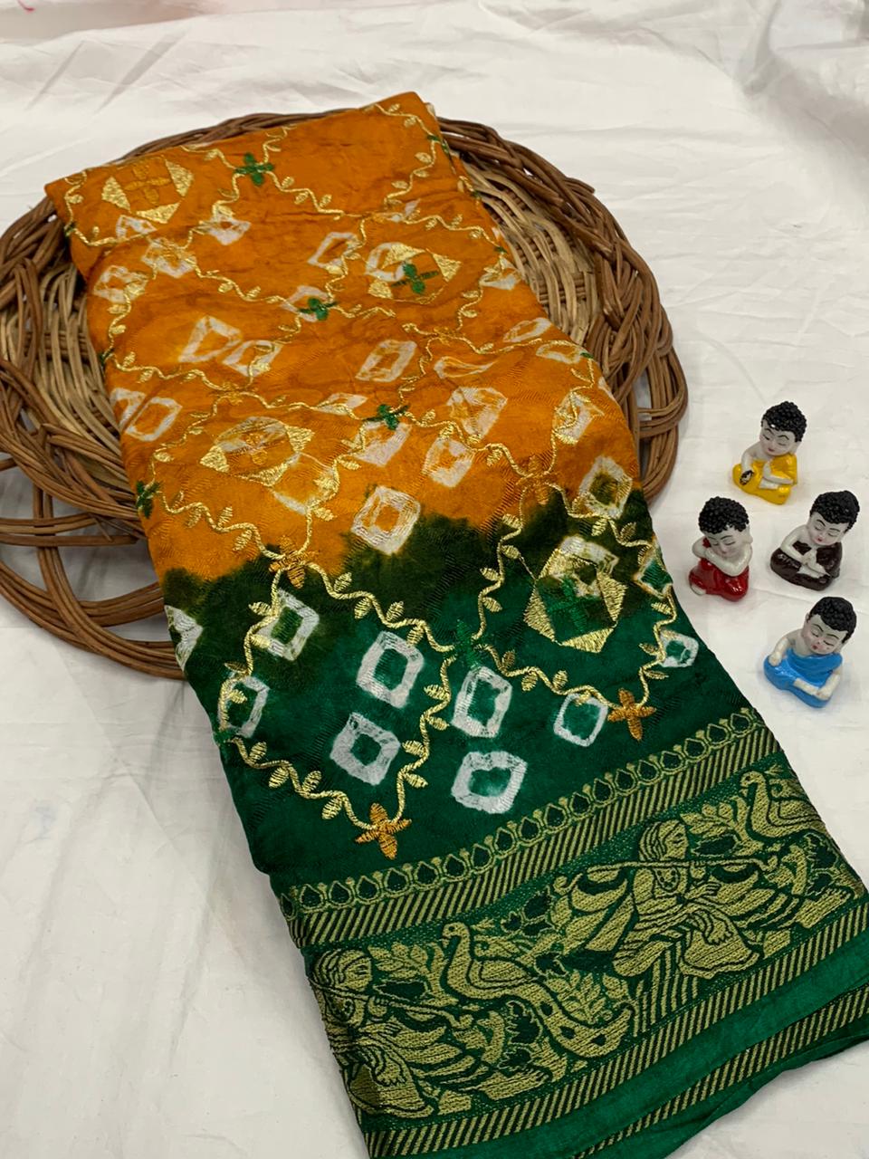 Beautiful Designer Boutique Ghantdi Work Saree