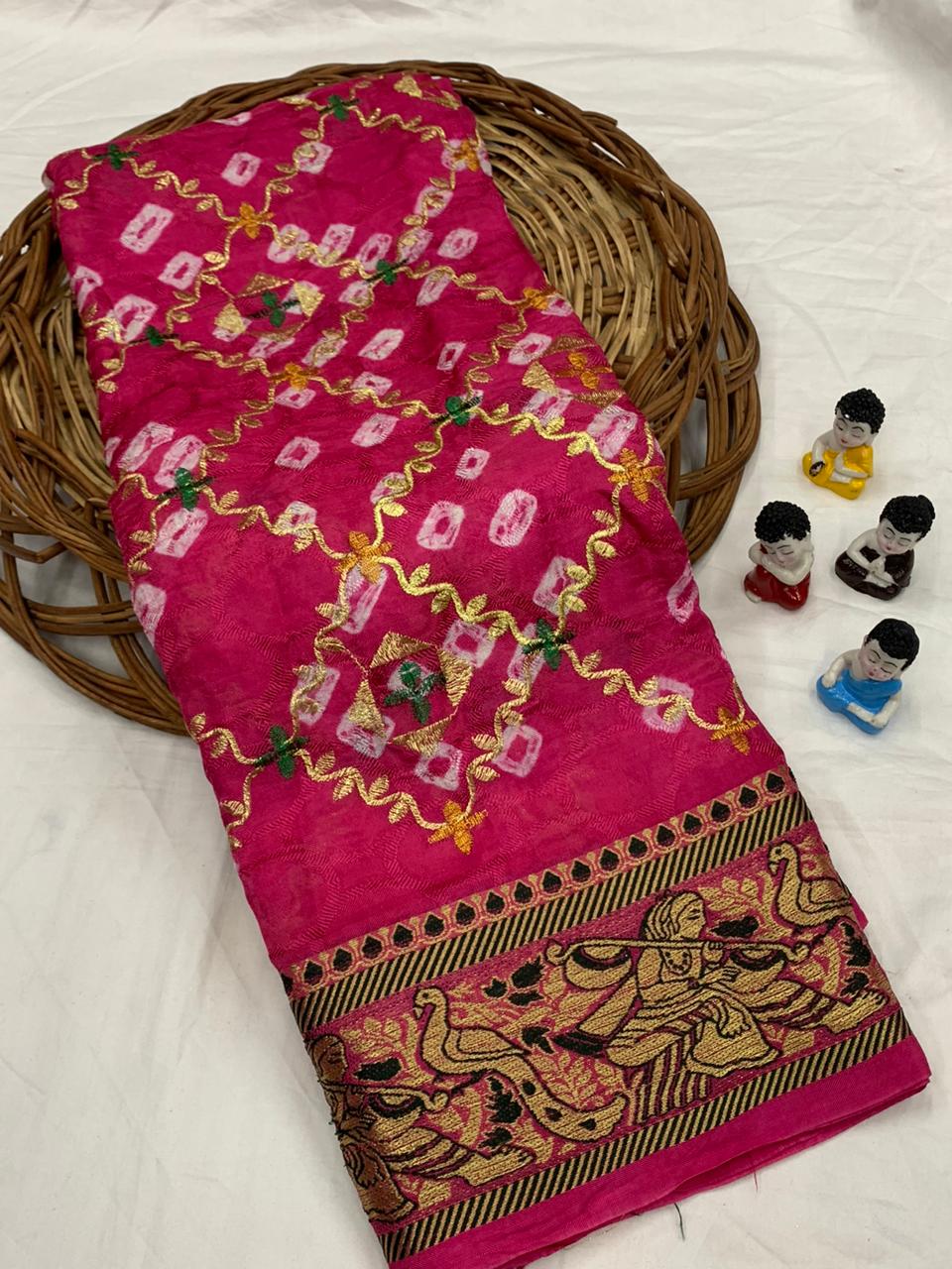 Beautiful Designer Boutique Ghantdi Work Saree