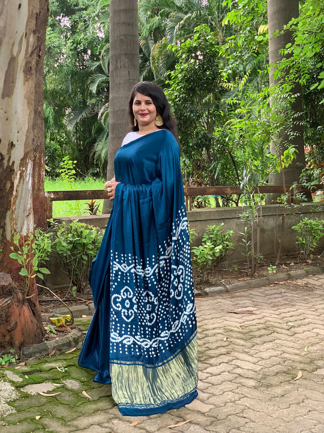 Beautiful Designer Pure Bandhej Gajji Soft Silk Lagdi Patta Saree