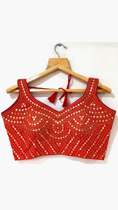 Beautiful Designer Phantom Sequenc Garba Blouse