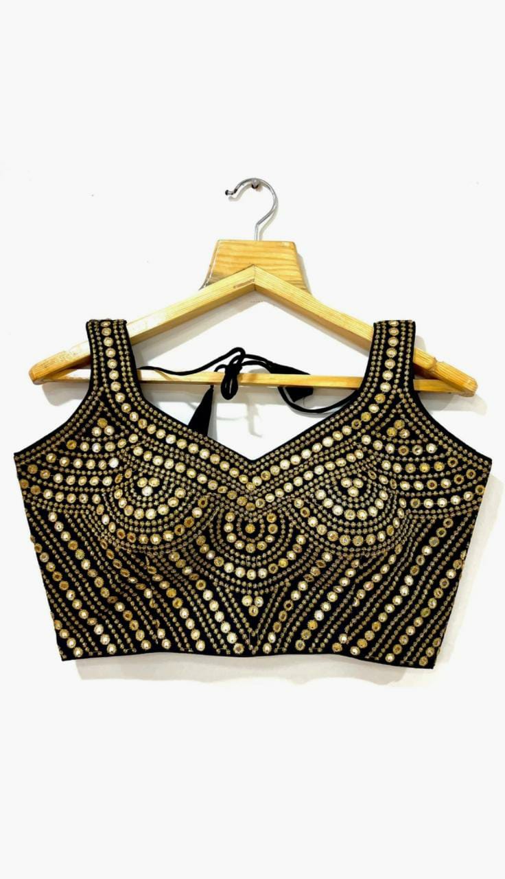 Beautiful Designer Phantom Sequenc Garba Blouse