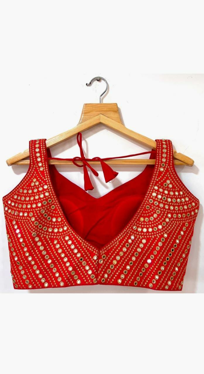 Beautiful Designer Phantom Sequenc Garba Blouse