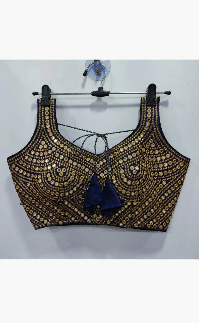 Beautiful Designer Phantom Sequenc Garba Blouse
