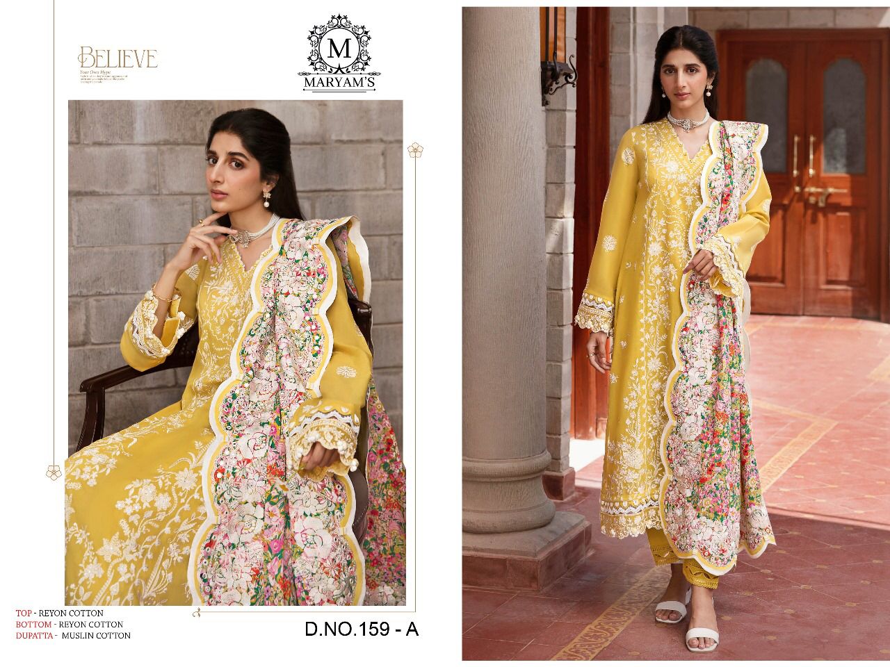 New Party Wear Readymade Maryam’s - 159 Sahara Suit Collection