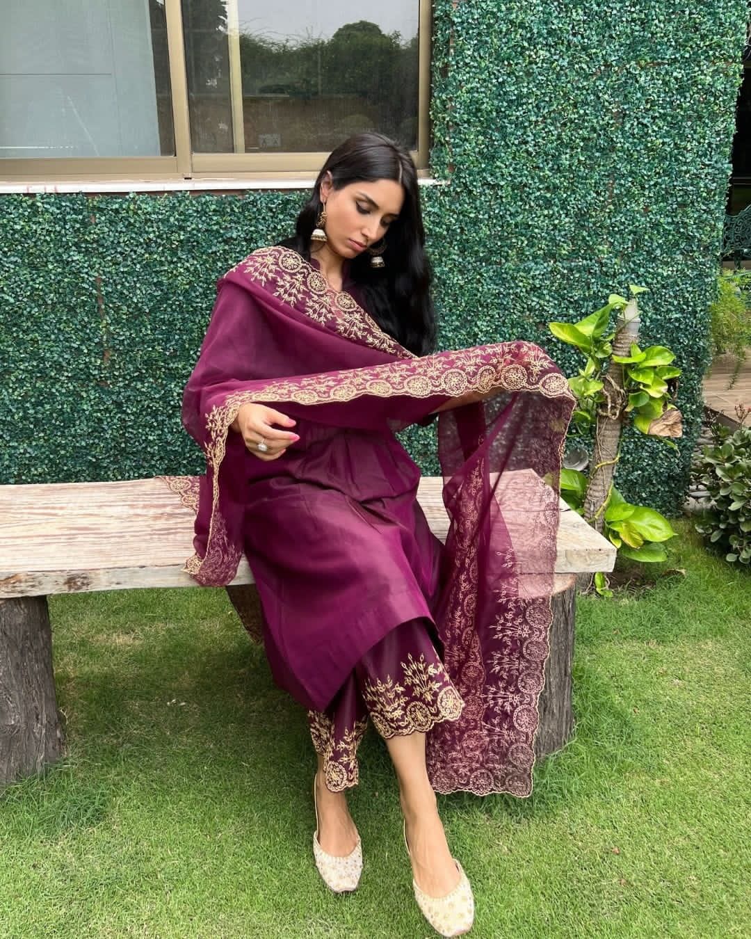 Beautiful Classical Pure Cotton Kurti Pent With Orgenza Duppata