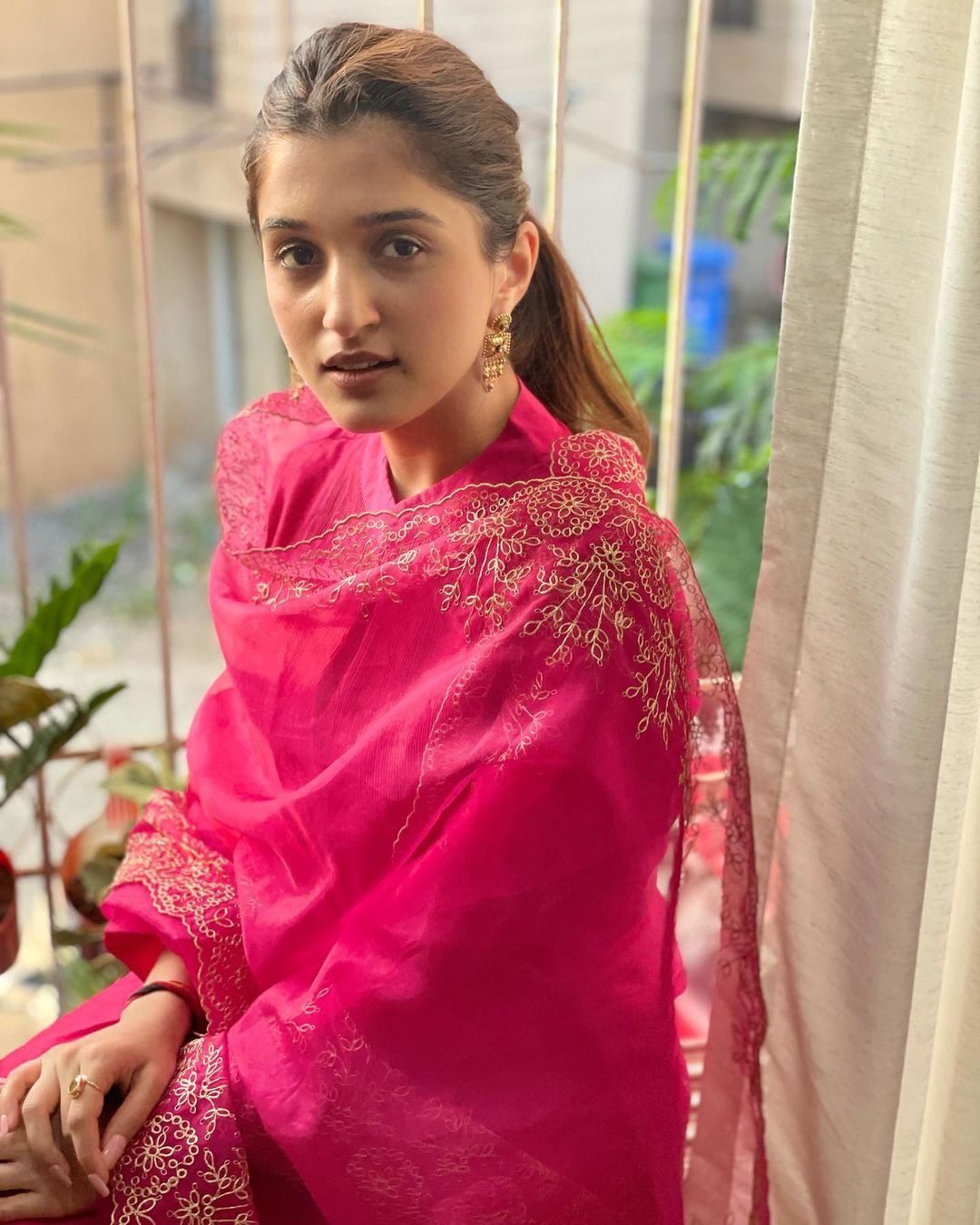 Beautiful Classical Pure Cotton Kurti Pent With Orgenza Duppata