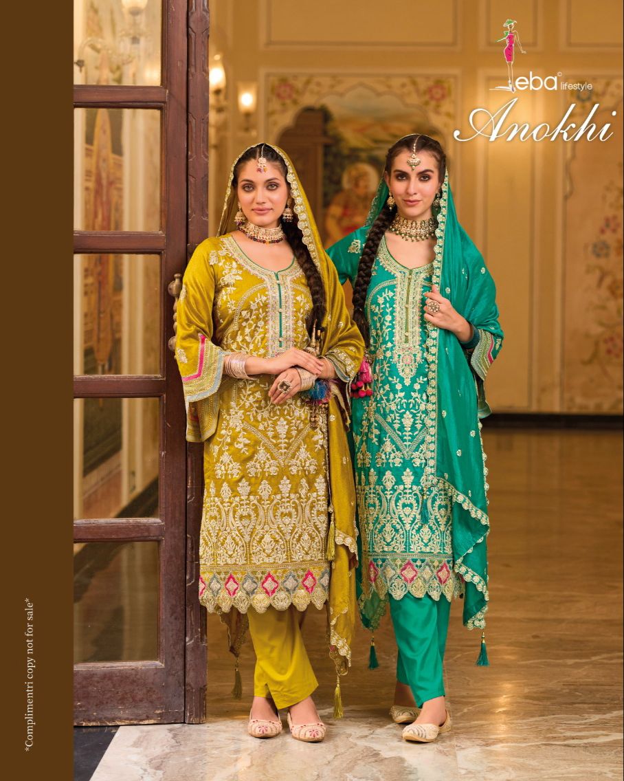 Beautiful Classical Eba Anokhi Premium silk Chudidar Suit 1639