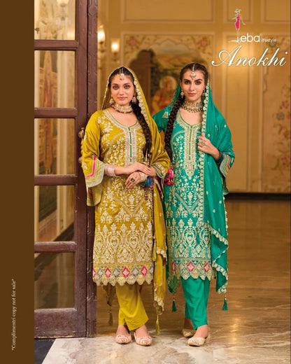 Beautiful Classical Eba Anokhi Premium silk Chudidar Suit 1640