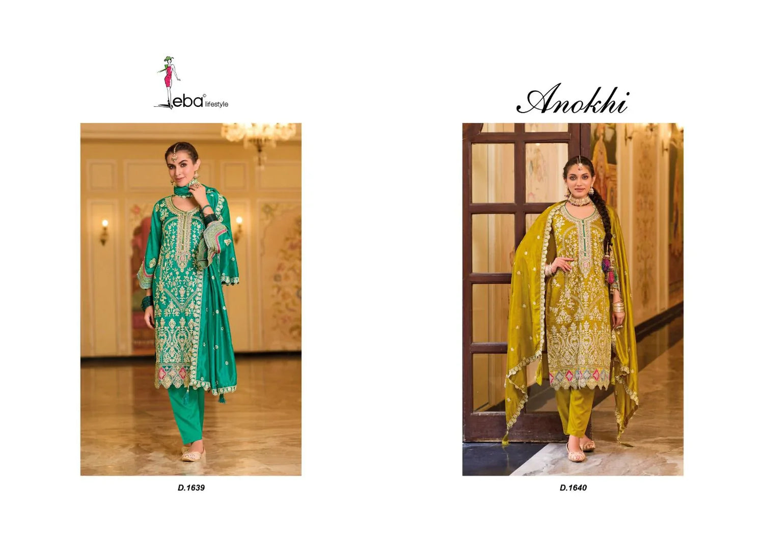 Beautiful Classical Eba Anokhi Premium silk Chudidar Suit 1640