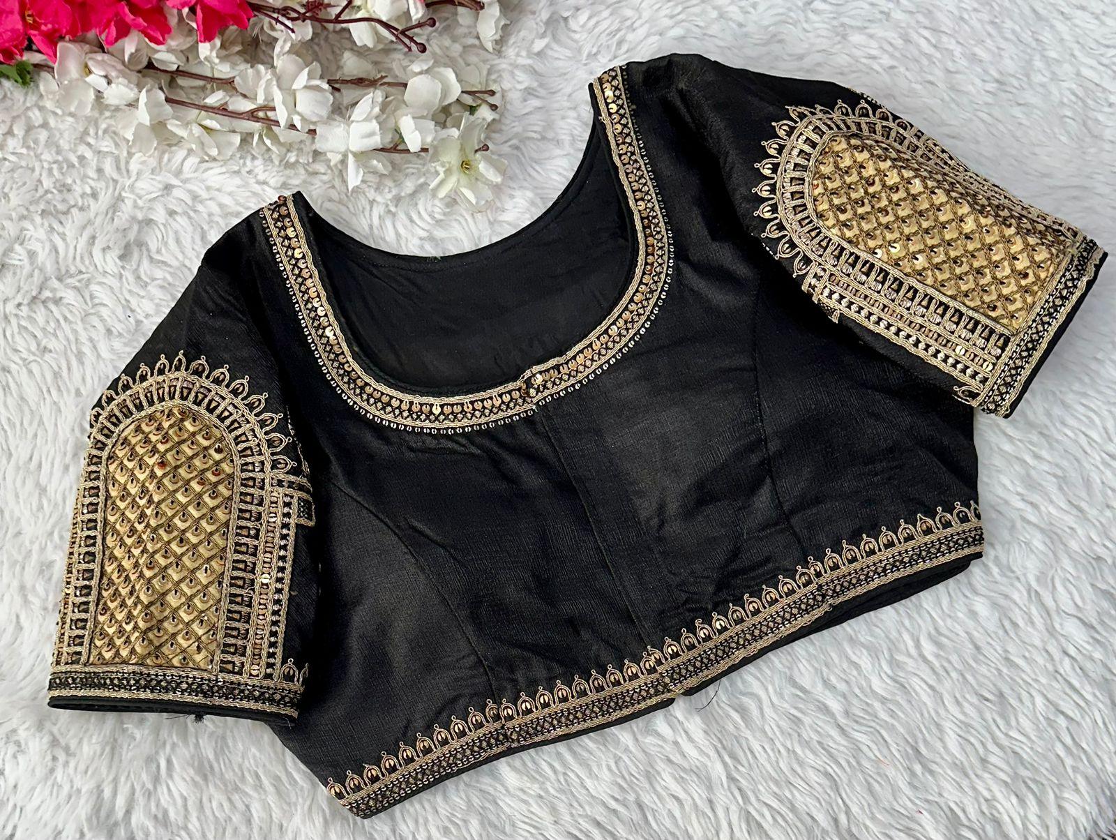 Beautiful Coading work with Hand touch Sequence Blouse