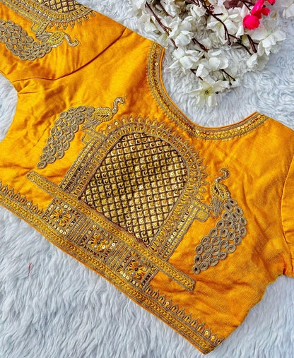 Beautiful Coading work with Hand touch Sequence Blouse