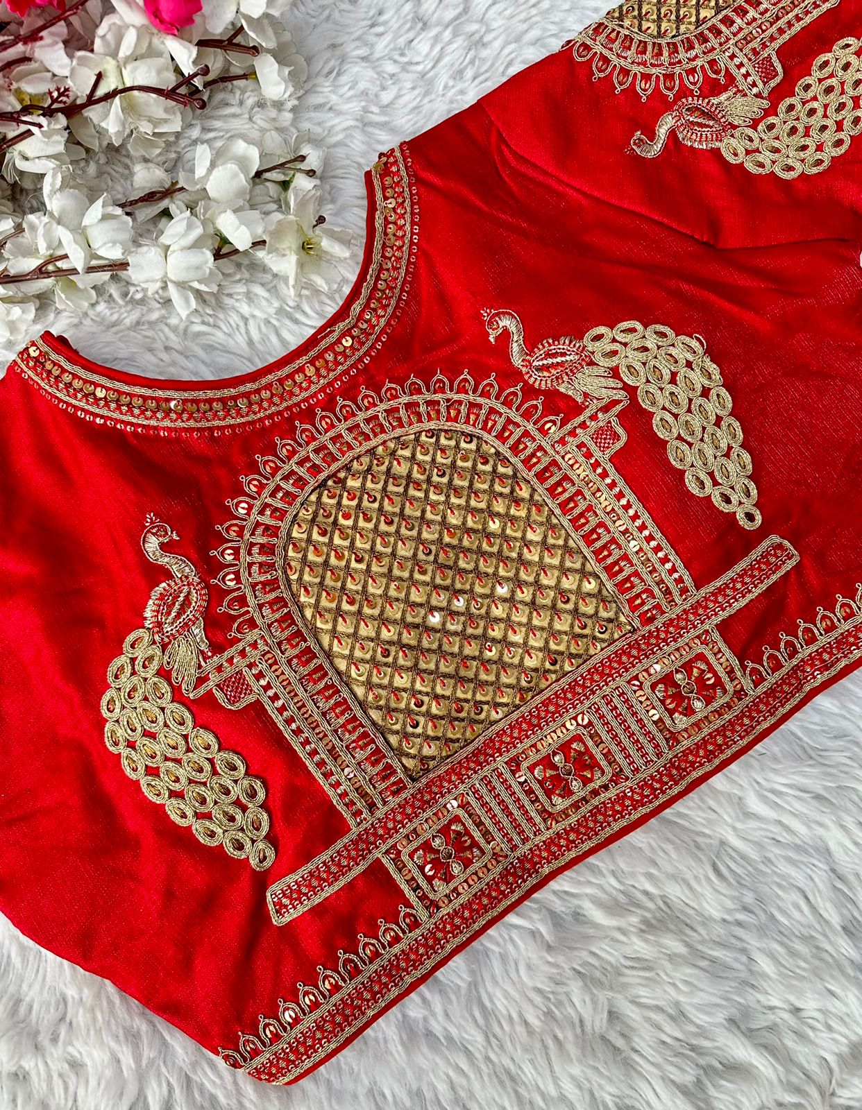 Beautiful Coading work with Hand touch Sequence Blouse