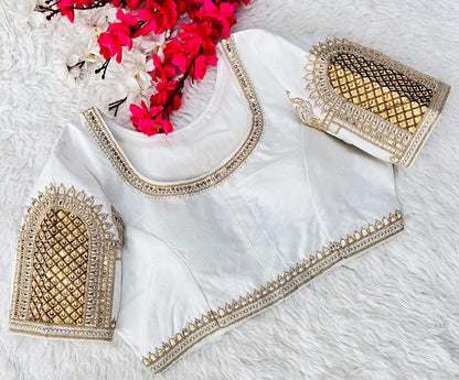 Beautiful Coading work with Hand touch Sequence Blouse