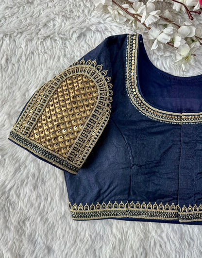 Beautiful Coading work with Hand touch Sequence Blouse