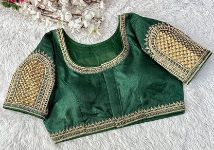 Beautiful Coading work with Hand touch Sequence Blouse