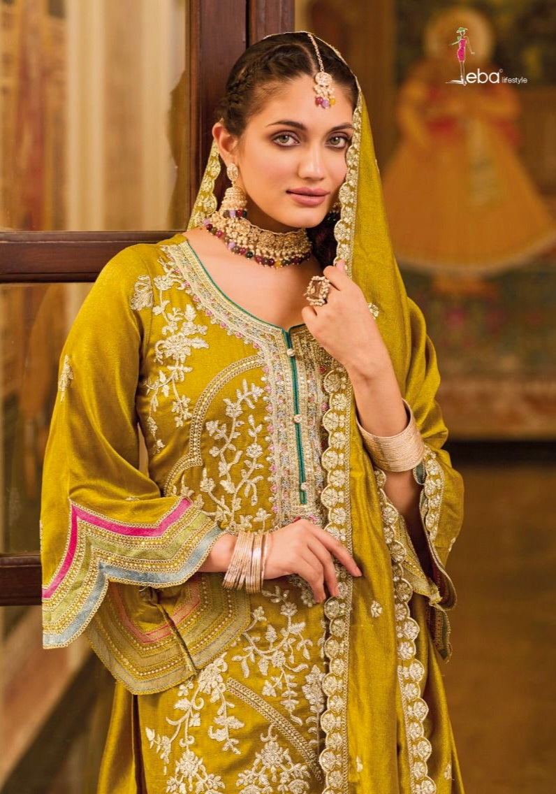 Beautiful Classical Eba Anokhi Premium silk Chudidar Suit 1640