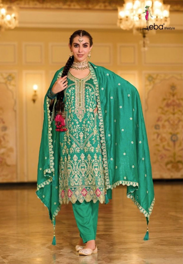 Beautiful Classical Eba Anokhi Premium silk Chudidar Suit 1639