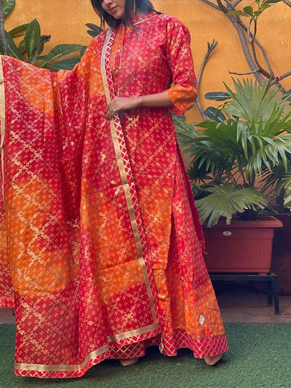 Rajasthani Traditional Bandhej Ghatchola Lehengas Choli