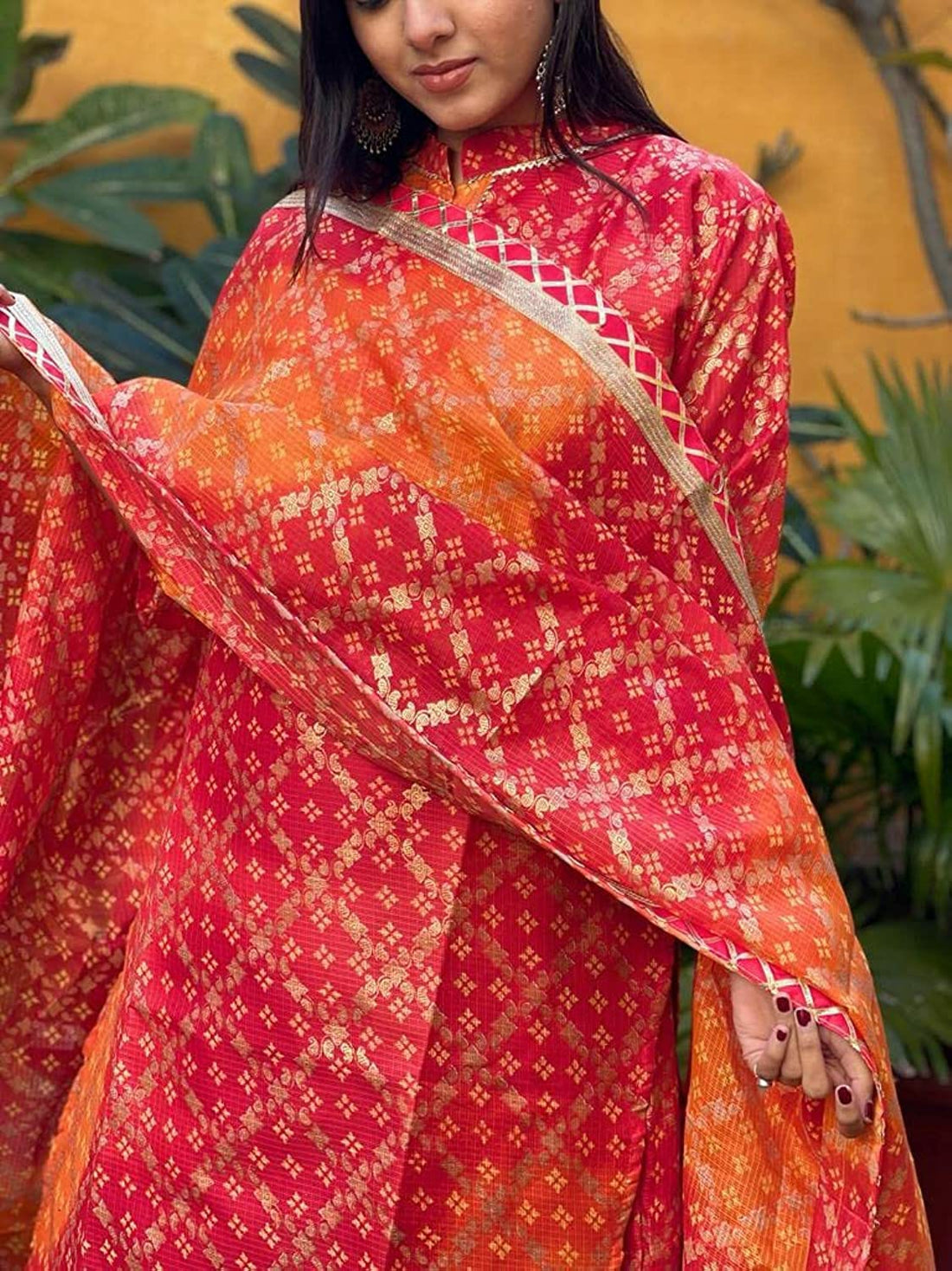 Rajasthani Traditional Bandhej Ghatchola Lehengas Choli