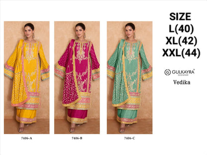 Gulkayra Vedika Real Chinon Readymade Salwar Suit