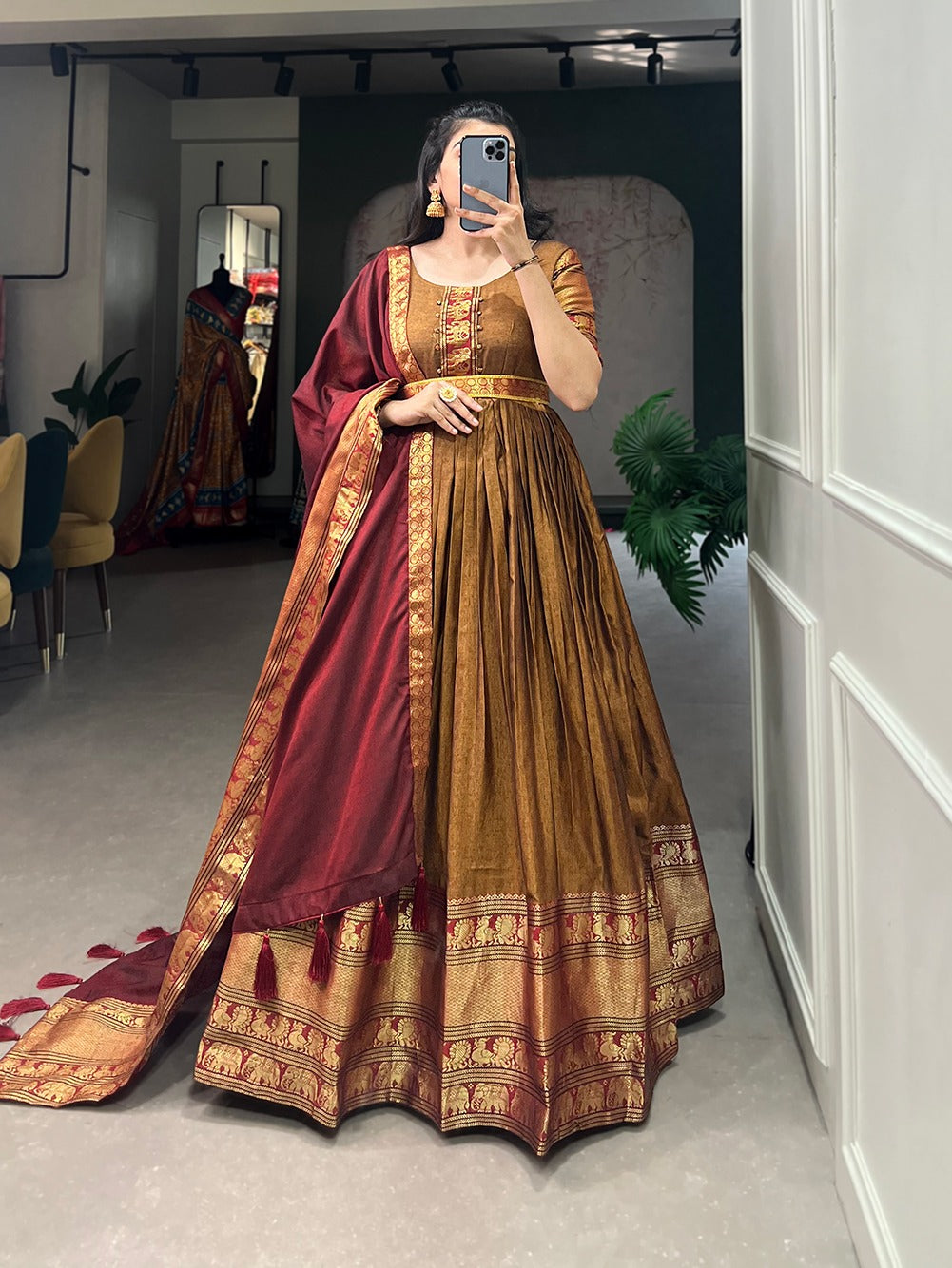 Buy New Designer Gown Indian Party Wear Dress,wedding Wear Gown Embroidery  Work Indian Festival Attire,anarkali for Women Bollywood Dresses Online in  India - Etsy