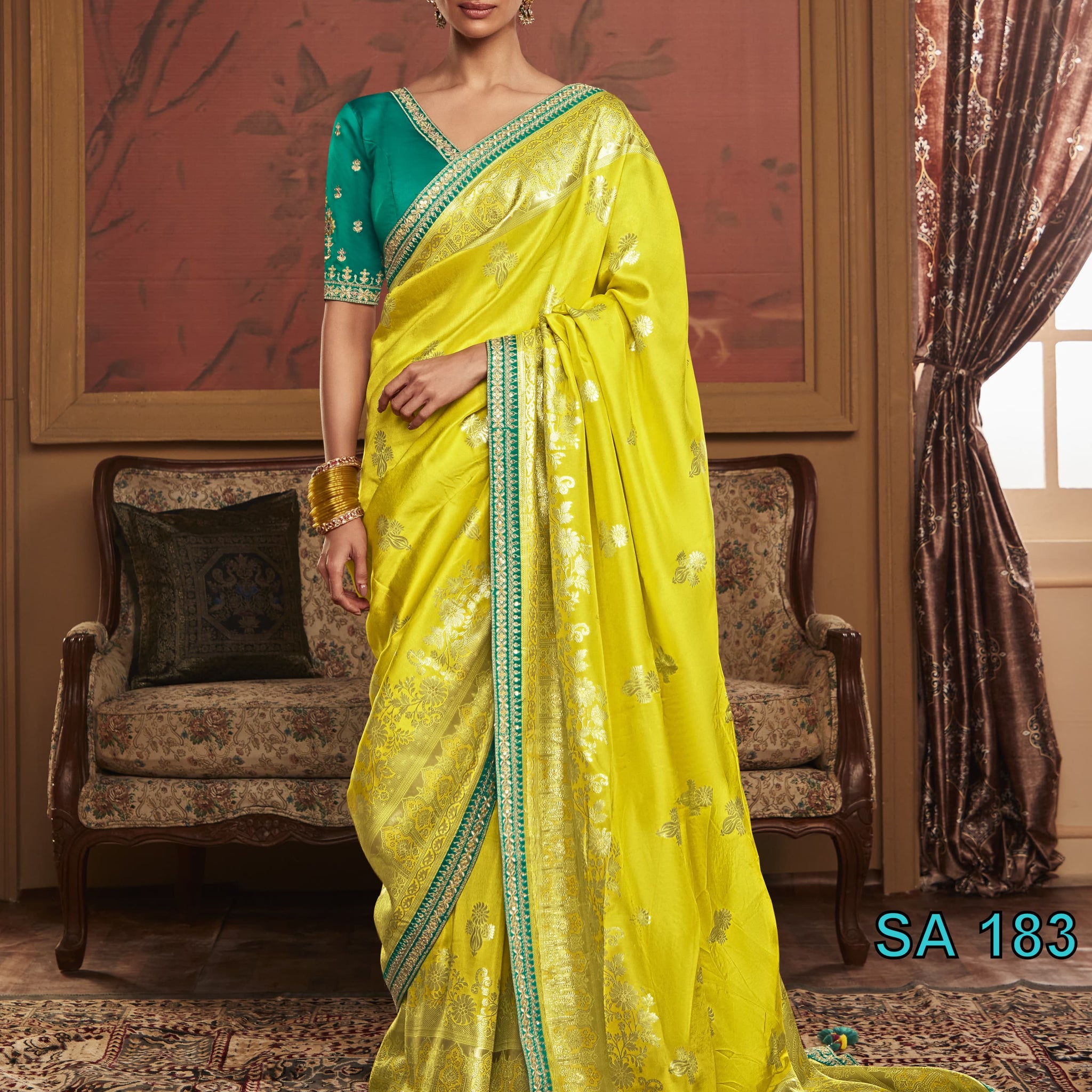 Beautiful Designer Kimora Pure Soft Dola Silk Sindhuri Maharani Silk Wedding Saree 183