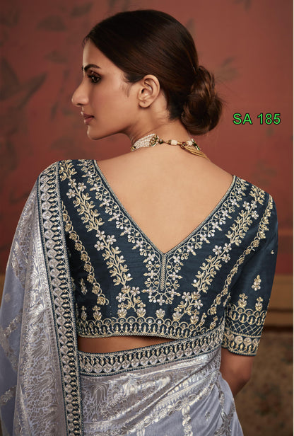 Beautiful Designer Kimora Pure Soft Dola Silk Sindhuri Maharani Silk Wedding Saree 185