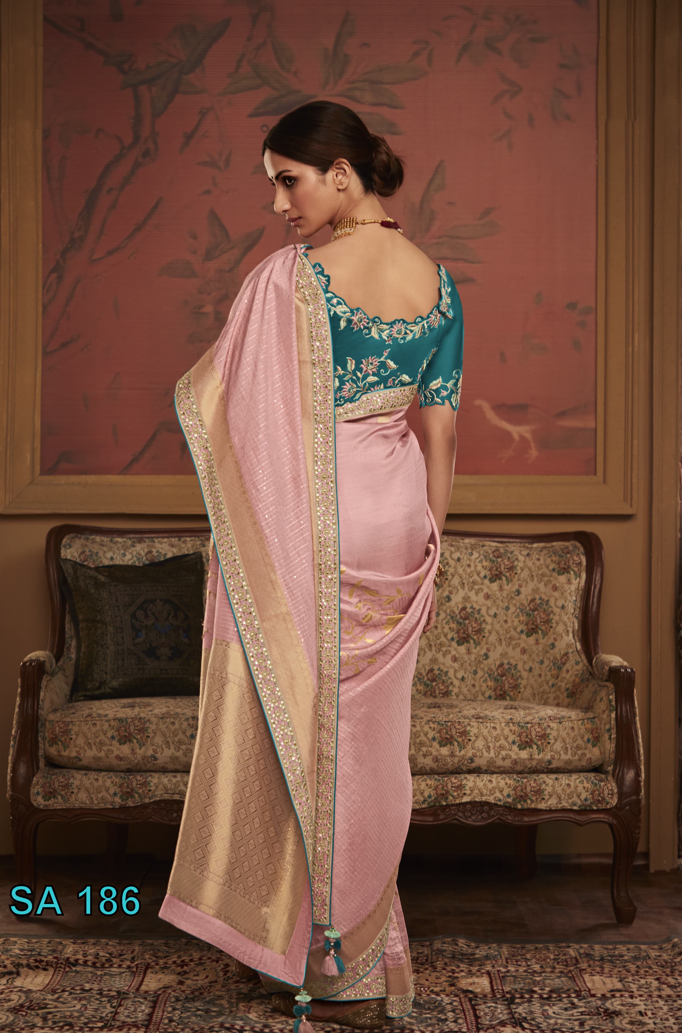 Beautiful Designer Kimora Pure Soft Dola Silk Sindhuri Maharani Silk Wedding Saree 186