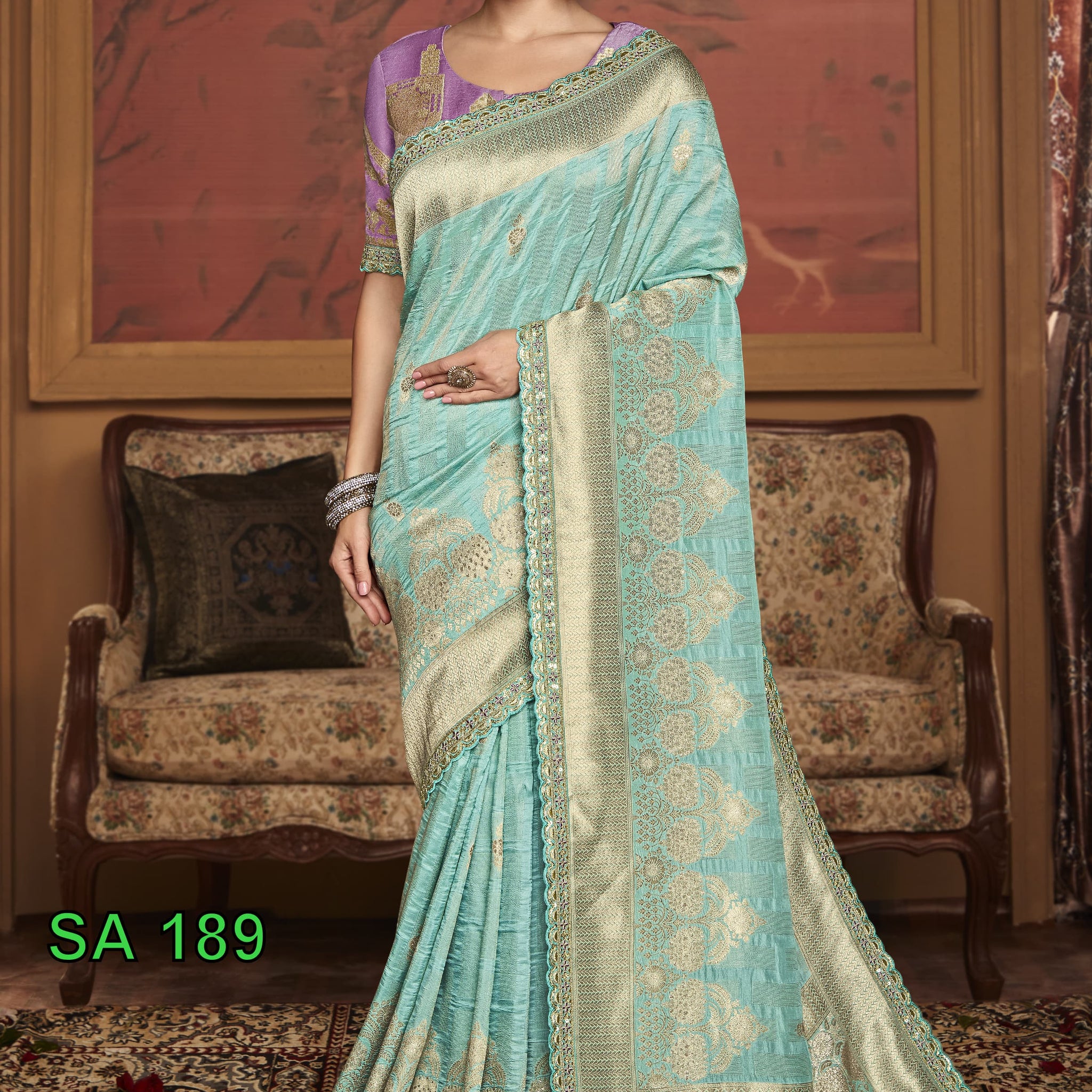 Beautiful Designer Kimora Pure Soft Dola Silk Sindhuri Maharani Silk Wedding Saree 189