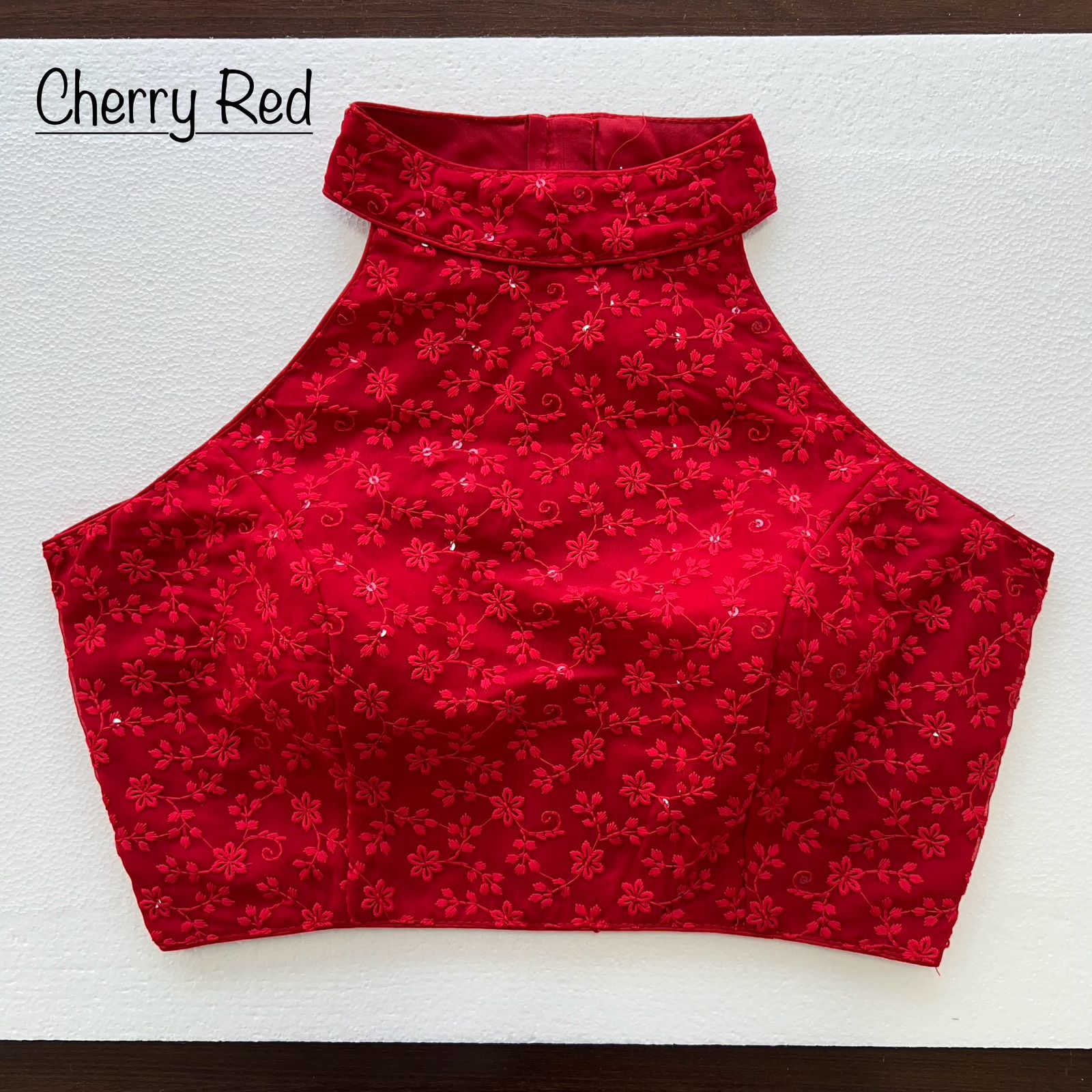 Designer Party Wear Karwa Chauth Chikan Work Halter Neck Special  Desginer Blouse