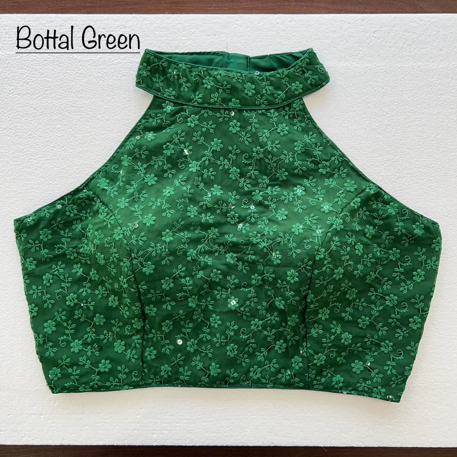 Designer Party Wear Karwa Chauth Chikan Work Halter Neck Special  Desginer Blouse