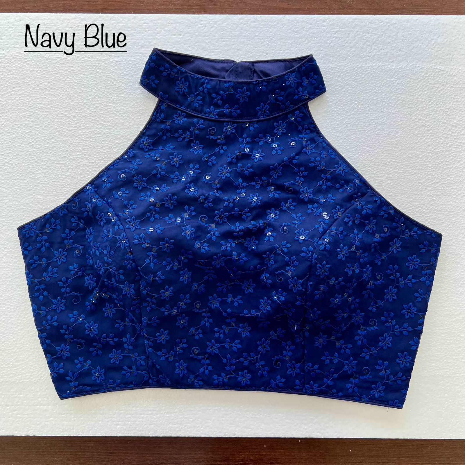 Designer Party Wear Karwa Chauth Chikan Work Halter Neck Special  Desginer Blouse